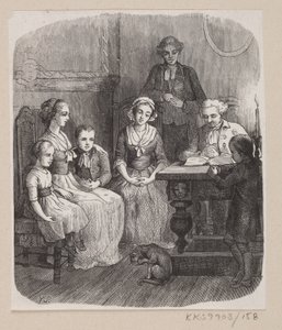 Illusztráció: "Minden a megfelelő helyen" a H.C. Andersen, "Tündérmesék és történetek", 2. kötet alkotó: H.P. Hansen
