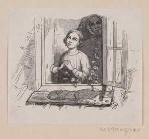 Illusztráció az "Öt borsóhüvelyből" című filmhez H.C. Andersen, "Tündérmesék és történetek", 2. kötet alkotó: H.P. Hansen