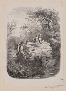 Illusztráció az "Ib and little Christine"-hez H.C. Andersen, "Tündérmesék és történetek", 2. kötet alkotó: H.P. Hansen