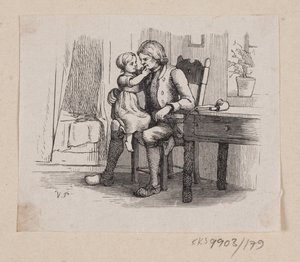 Illusztráció az "Ib and little Christine"-hez H.C. Andersen, "Tündérmesék és történetek", 2. kötet alkotó: H.P. Hansen