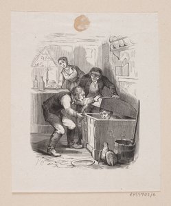 Illusztráció a "Little Claus and big Claus"-hoz H.C. Andersen, "Tündérmesék és történetek", 1. kötet alkotó: H.P. Hansen