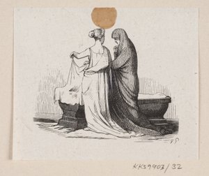 Illusztráció a "Lykkens Kalosker"-hez H.C. Andersen, "Tündérmesék és történetek", 1. kötet alkotó: H.P. Hansen