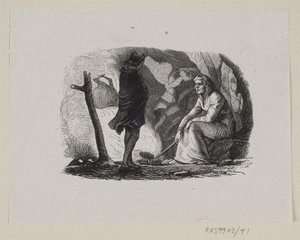 Illusztráció a "The Garden of Paradise" című filmhez, H.C. Andersen, "Tündérmesék és történetek", 1. kötet alkotó: H.P. Hansen