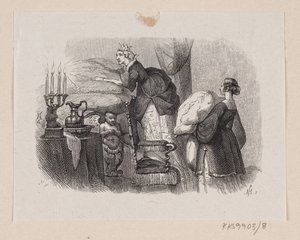 Illusztráció a "The Princess on the Pea" című filmhez, H.C. Andersen, "Tündérmesék és történetek", 1. kötet