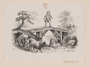 Illusztráció a "Big Claus and little Claus"-hoz H.C. Andersen, "Tündérmesék és történetek", 1. kötet alkotó: H.P. Hansen