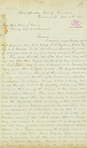 Levél H. T. Reidtől, székhely, Providence Post, Louisiana, Elias S. Dennis dandártábornokhoz, 1863. június 22. alkotó: H.T. Reid