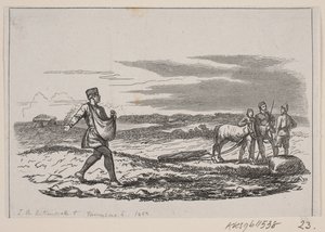 Flensburgban riadót fújnak. alkotó: H. C. Henneberg