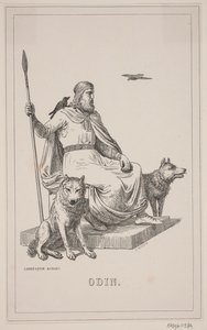 Odin. Illusztráció: Fabricius: Dánia története 1, 112.