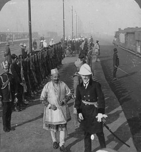 A Benares-i maharadzsa állam érkezése Delhibe, Indiába, 1912