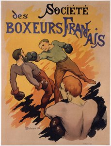 A Societe des boxeurs francais-t reklámozó plakát, 1894