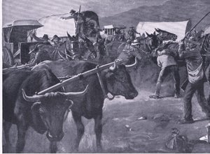 Egy sietős betörés, illusztráció az After Pretoria: The Guerilla War, 1902-ből alkotó: H. Dixon