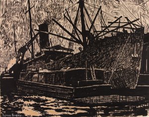 (Liner és vontatóhajó) alkotó: H. Lyman Sayen