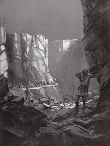 Az athéni katasztrófák Szicíliában, Kr. e. 413 (litográfia) alkotó: H. M. (after) Burton