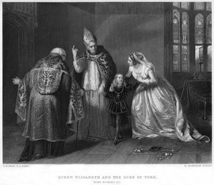 Erzsébet királynő és York hercege III. Richárd király, 19. század.