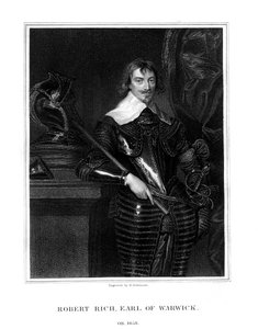 Robert Rich, Warwick 2. grófja, angol gyarmati adminisztrátor, 1827 alkotó: H. Robinson