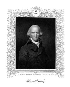 Warren Hastings, angol adminisztrátor Indiában, 19. század. alkotó: H. Robinson