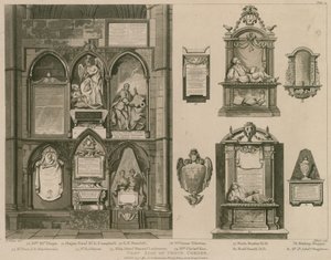 A Poets Corner nyugati oldala, Westminster Abbey, London alkotó: H. Villiers