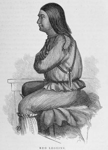 Red Leggins, Fort Yukon főnöke, „Alaska és erőforrásai”, William H. Dall, vésette John Andrew, pub. 1870