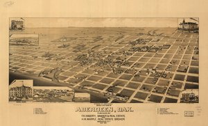 Aberdeen madártávlatból, Dak. LOC 75696570 alkotó: H. Wellge