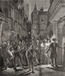 A nép által őrzött Párizs, Pannemaker-Ligny metszet (metszet) alkotó: H. de la (after) Charlerie