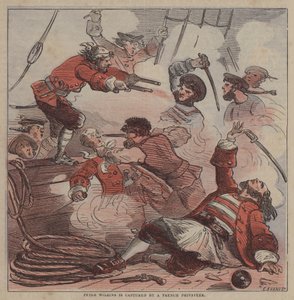 Peter Wilkinst elfogja egy francia közlegény (színes litho) alkotó: after Hablot Knight Browne