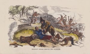 Robinson Crusoe megmenti a spanyolt (színes metszet)