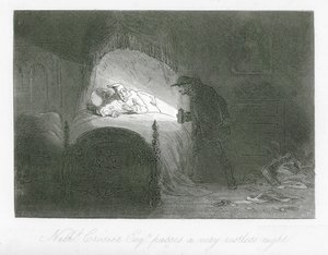 Londoni utcák: Nathaniel Crosier, Esq, egy nagyon nyugtalan éjszakát töltött (metszet)