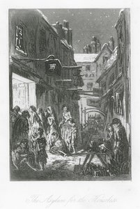 Londoni utcák: (metszet): The Asylum for the Houseless (metszet)