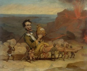 Edward Bulwer Lytton (1803-1873) karikatúrája alkotó: Hablot Knight Browne