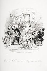 Mr. Kenwigs érzelmei Nicholas családi hírének hallatán, Charles Dickens (1812-70) 