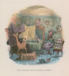 Illusztráció Nicholas Nickleby számára alkotó: Hablot Knight Browne