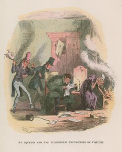 Illusztráció Nicholas Nickleby számára alkotó: Hablot Knight Browne
