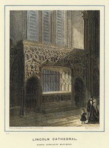 Lincoln katedrális, Longland püspök emlékműve alkotó: Hablot Knight Browne