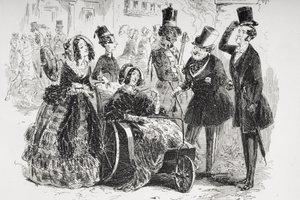 Bagstock őrnagy örül ennek a lehetőségnek. Illusztráció Charles Dickens (1812-70) „Dombey és fia” című művéből, amely először 1848-ban jelent meg (a 259260 részlete) alkotó: Hablot Knight Browne
