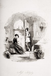 Mrs. Jellyby, illusztráció Charles Dickens (1812-70) „Bleak House” című művéből, 1853-ban