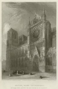 Notre Dame-székesegyház, déli front, a kereszthajó rózsaablakával alkotó: Hablot Knight Browne