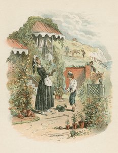 Jelenet David Copperfieldből, Charles Dickens, 1849-1850 alkotó: Hablot Knight Browne
