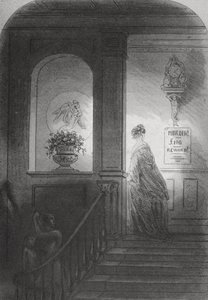 Árnyék, illusztráció Charles Dickens (1812-70) „Bleak House” című művéből, 1853-ban alkotó: Hablot Knight Browne