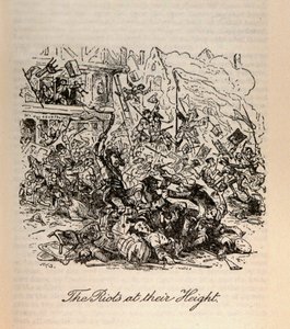 "The Riots at their Height" Charles Dickens (1812-70) "Barnaby Rudge" című művéből alkotó: Hablot Knight Browne
