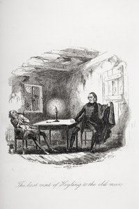 Heyling utolsó látogatása az öregnél, Charles Dickens (1812-70) „The Pickwick Papers” című illusztrációja, 1837-ben megjelent alkotó: Hablot Knight Browne