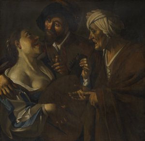 Beszerzés, hamisítás Dirck van Baburen (kb. 1595–1624), 1930-45 körül (olaj, vászon)