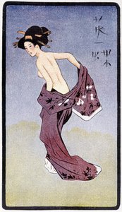 Fiatal japán levetkőzve – Félicien Champsaur „” japán babában”, ill. Hanafusa Itcho, Párizs