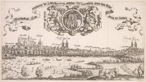 Panorámás kilátás Nürnbergre: Középső rész, 1552.