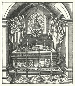 Habsburg szarkofág (metszet) alkotó: Hans (after) Burgkmair