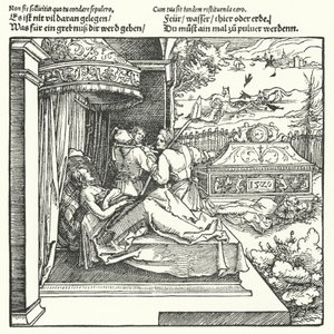 A halál mindenkit egyenlővé tesz (metszet) alkotó: Hans (after) Burgkmair