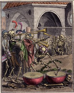 Hans Holbein ifjú (1497-1543) metszete a „Dances macabre”-ról.