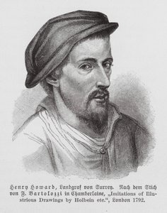 Henry Howard, Surrey grófja, angol költő (metszet)