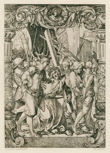 Jézus Krisztus, mássz fel a Kálváriára (metszet) alkotó: Hans (after) Holbein the Younger