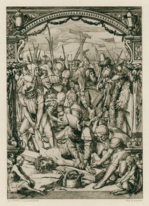 Jézus Krisztus, keresztre szegezve (metszet) alkotó: Hans (after) Holbein the Younger