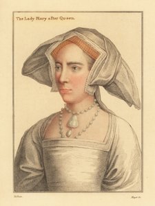 Lady Mary, VIII. Henrik király lánya, 1812 (metszet) alkotó: Hans (after) Holbein the Younger